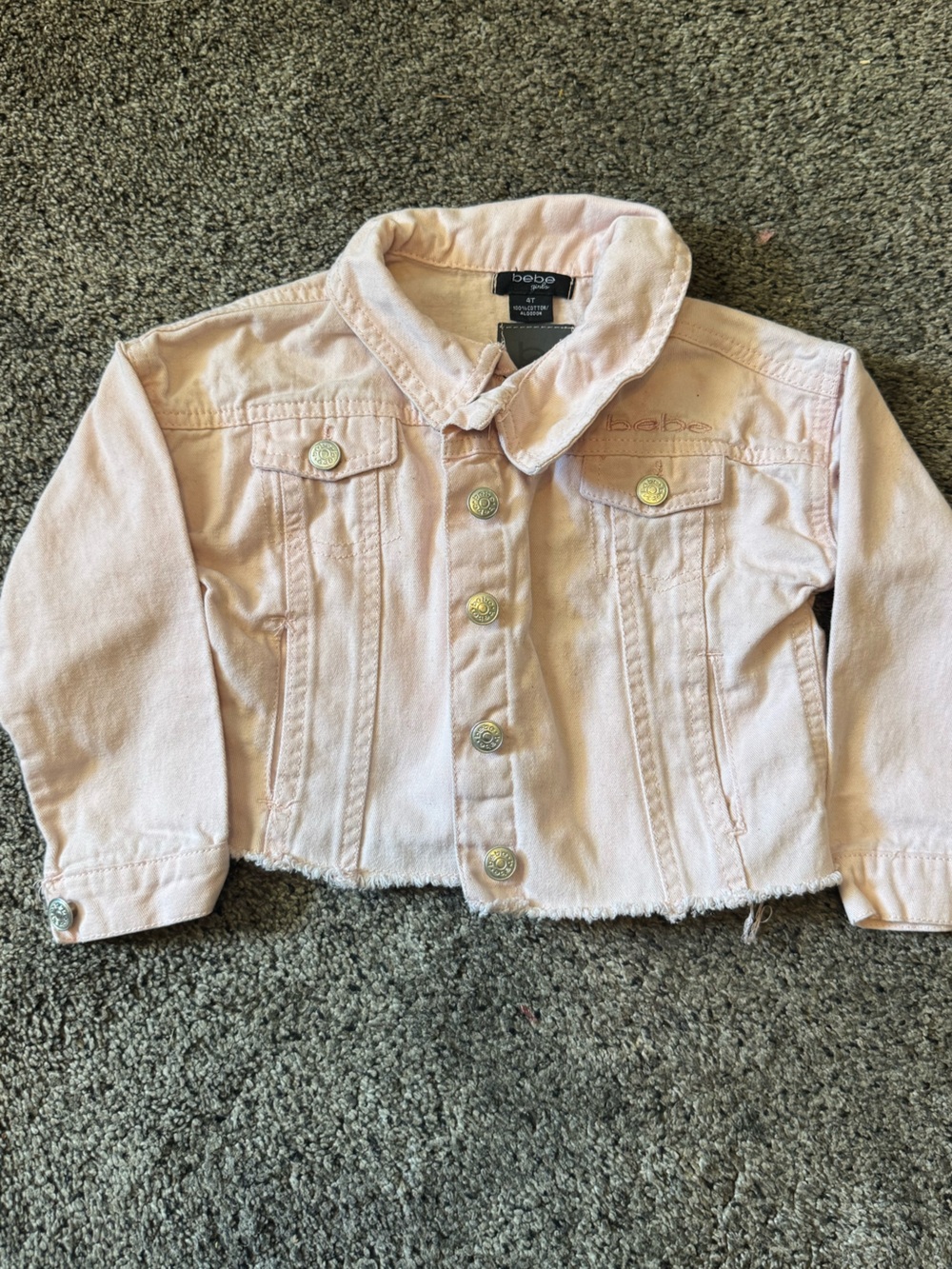 bebe rose Pink Girls' Denim Jean Jacket